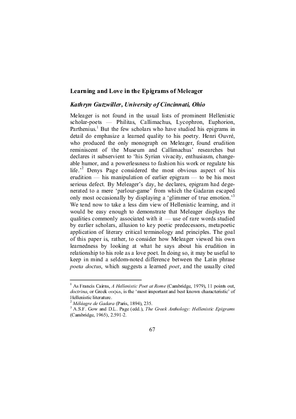 Meleager essay picture