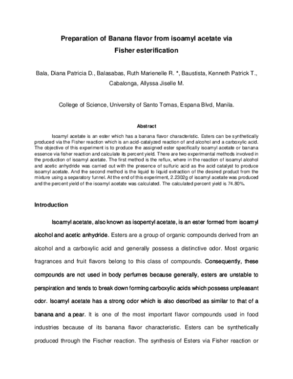 Isoamyl acetate smell image