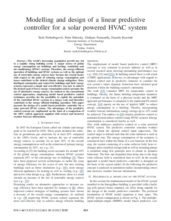 (PDF) Modelling and design of a linear predictive controller for a ...