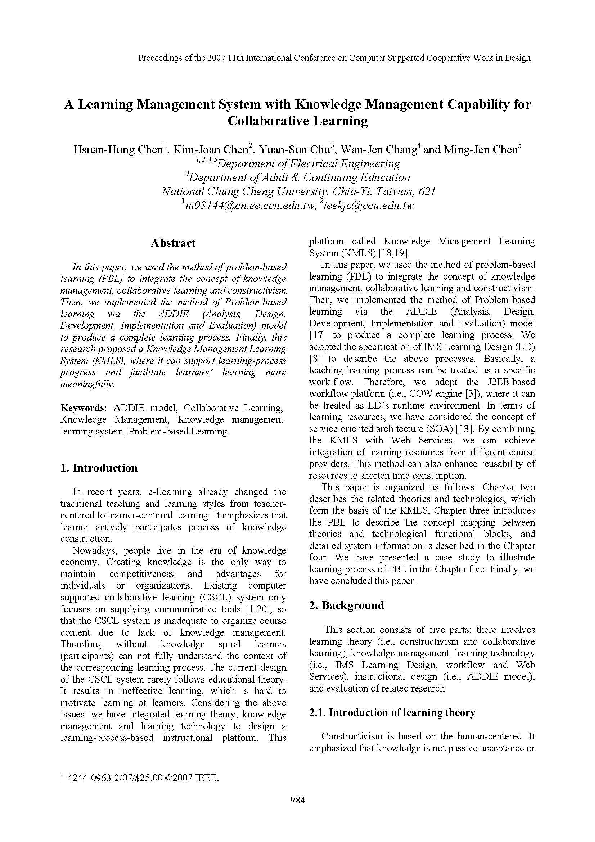 (PDF) A Learning Management System with Knowledge Management Capability ...