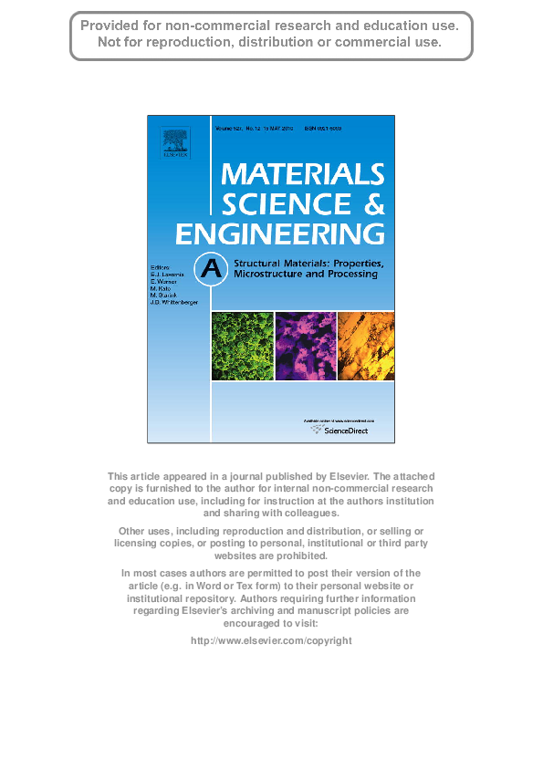 (PDF) Evolution of dislocation substructures in fatigue loaded and ...