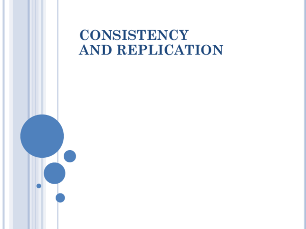 (PDF) CONSISTENCY AND REPLICATION
