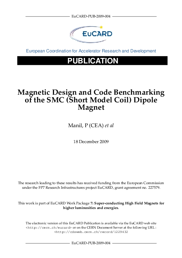 (PDF) Design and Code Benchmarking of the SMC (Short Model