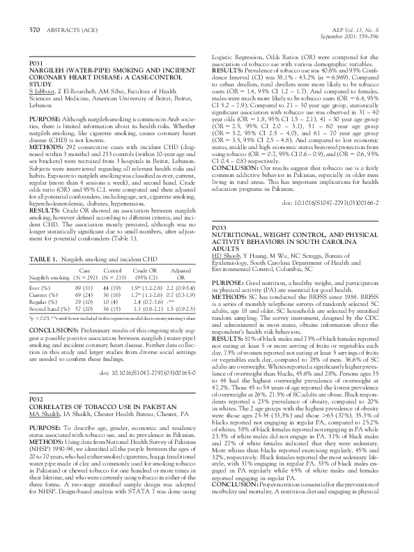 (PDF) Nargileh (WaterPipe) smoking and incident coronary heart disease ...