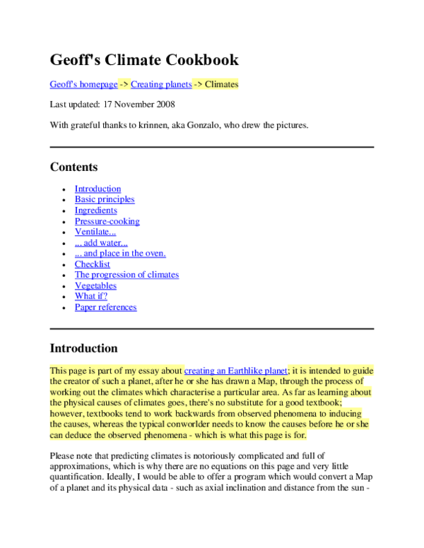 (PDF) Geoff's Climate Cookbook