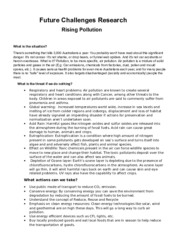 (DOC) Future Challenges Research