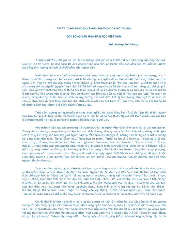 First page of “TRIET LY AM DUONG”