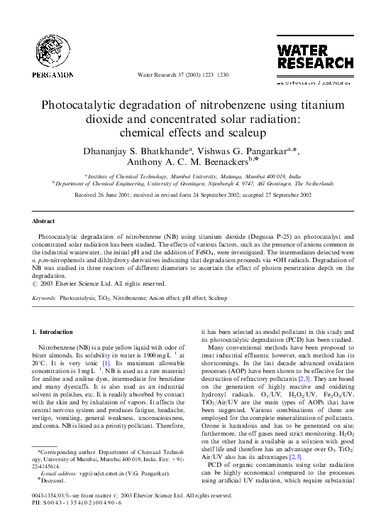 Research paper on nitrobenzene picture