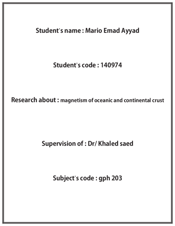 Pdf Magnetism Of Oceanic Crust And Continental Crust Mario