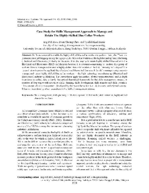 (PDF) Case Study for Skills Management Approach to Manage and Retain ...