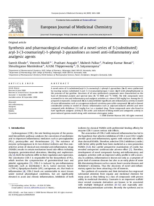 (PDF) Synthesis and pharmacological evaluation of new arylpiperazines N ...