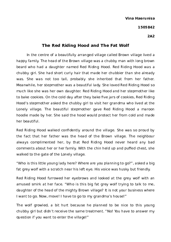 (DOC) Remake a Narrative Story