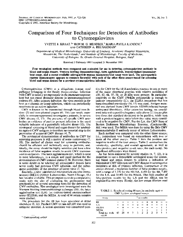 (PDF) Comparison of Four Techniques for the Detection of Clostridium ...