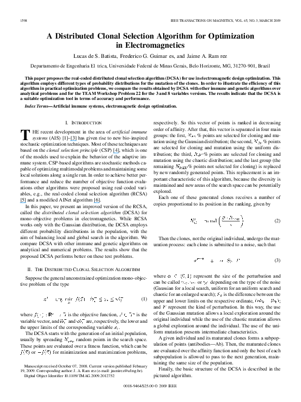 (PDF) A Distributed Clonal Selection Algorithm for Optimization in ...