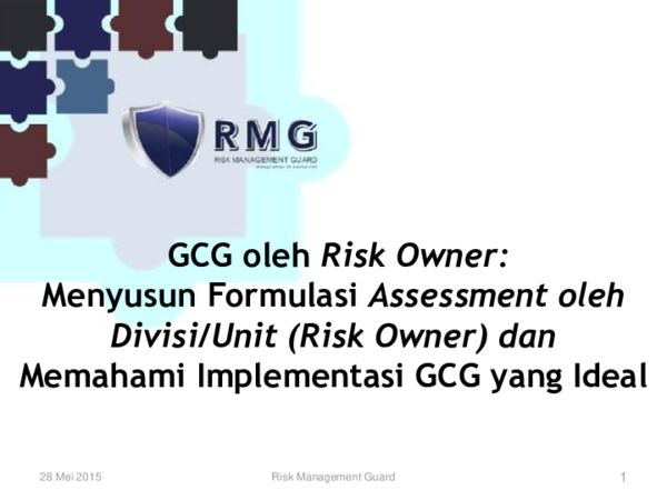 (PDF) GCG oleh Risk Owner: Menyusun Formulasi Assessment oleh Divisi ...
