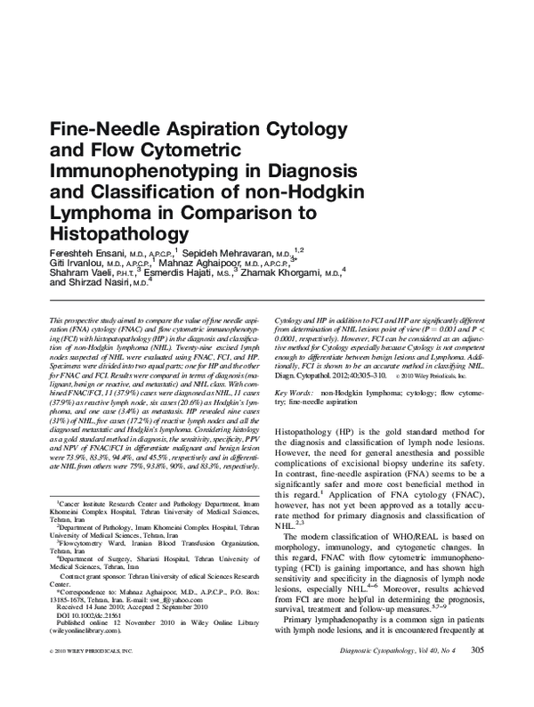 (PDF) Fine Needle Aspiration Cytology in the Diagnosis of Tuberculous