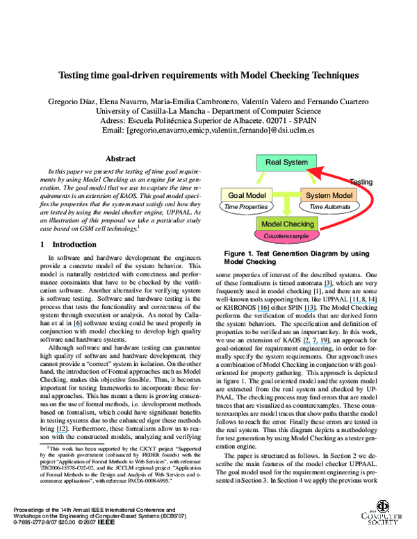 (PDF) Testing Time Goal-Driven Requirements with Model Checking Techniques
