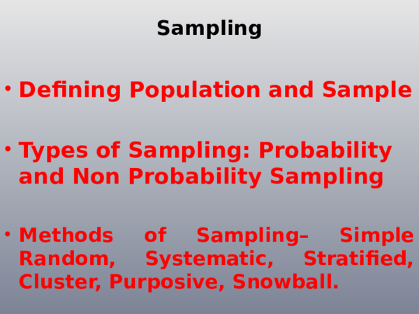 Sampling Methods Ppt