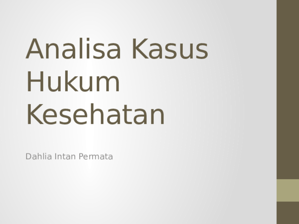 HUKUM KESEHATAN