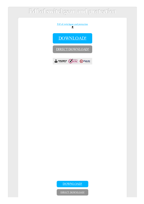 (PDF) Pdf of switchgear and protection Pdf of switchgear and protection