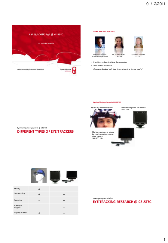 (PDF) Eye Tracking Lab @ CELTEC