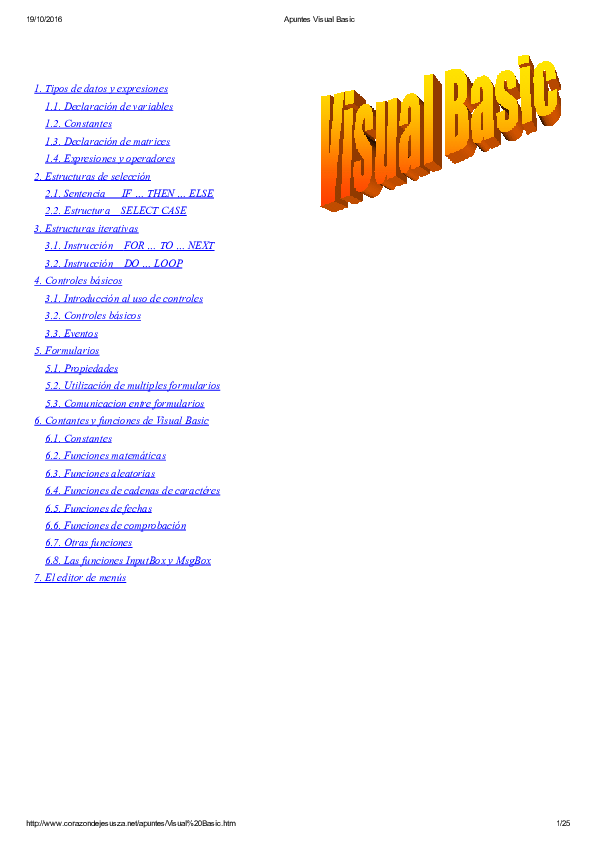 (PDF) Apuntes Visual Basic