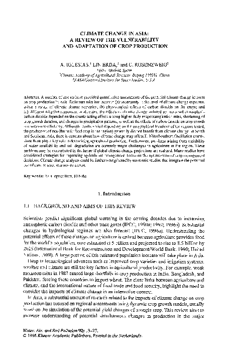 (PDF) Climate change in Asia: a review of the vulnerability and ...
