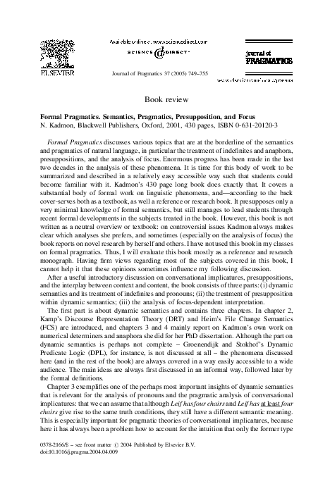 Topics in pragmatics image