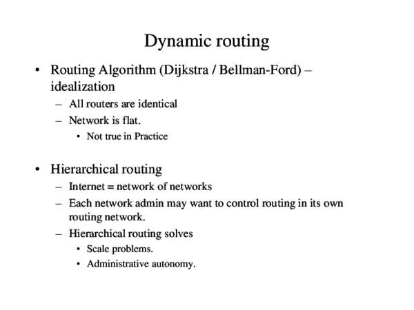 Dynamic routing