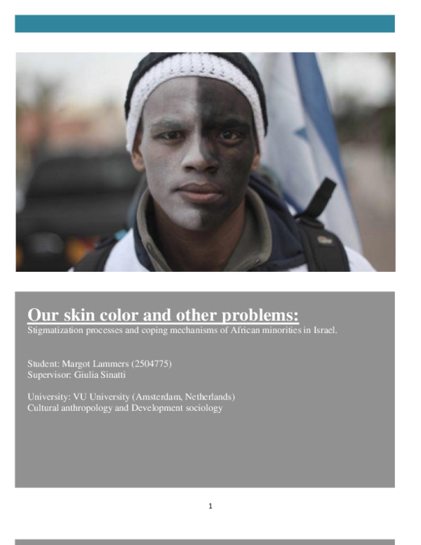 (PDF) Our skin color and other problems: Stigmatization processes and ...