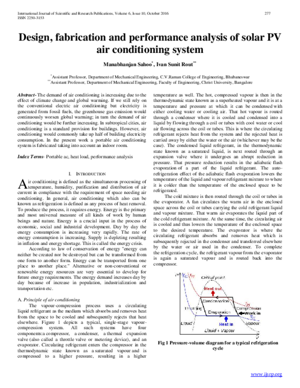 (PDF) Design, fabrication and performance analysis of solar PV air ...