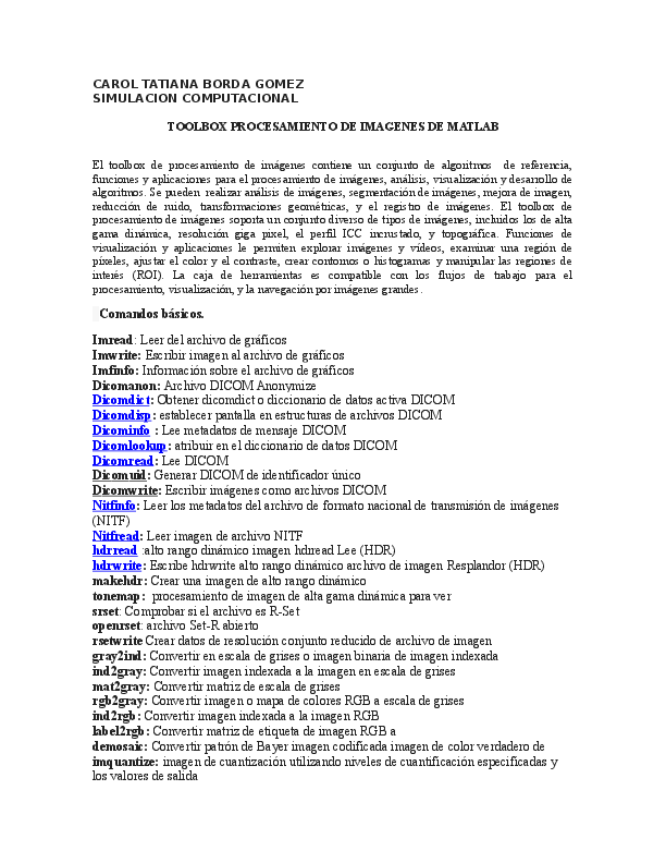 (DOC) TOOLBOX PROCESAMIENTO DE IMAGENES DE MATLAB