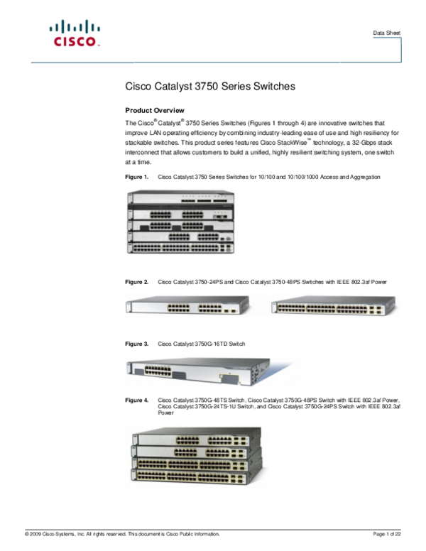 (PDF) Cisco Catalyst 3750 Series Switches