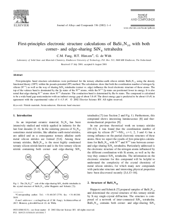 (PDF) First-principles electronic structure calculations for peanut ...