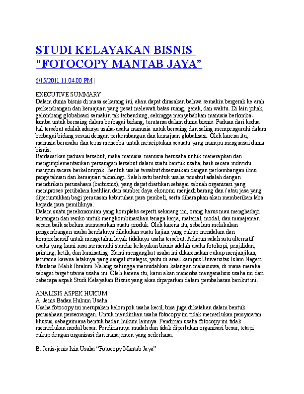 Contoh Laporan Keuangan Perusahaan Jasa Fotocopy Nusagates