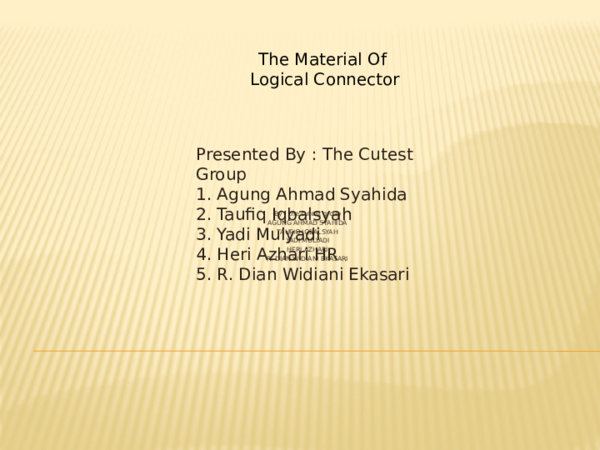 (PPT) LOGICAL CONNECTOR
