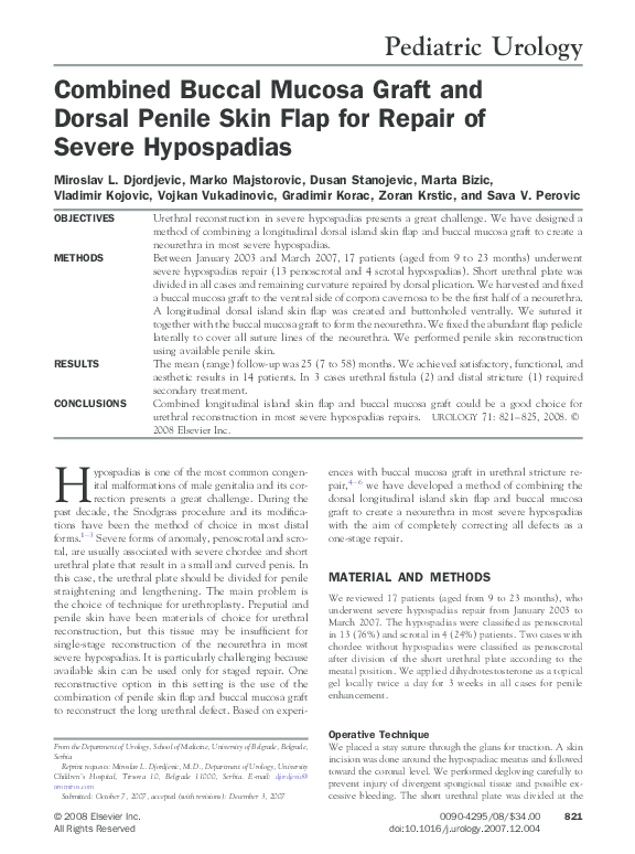 (PDF) Combined Buccal Mucosa Graft and Dorsal Penile Skin Flap for ...