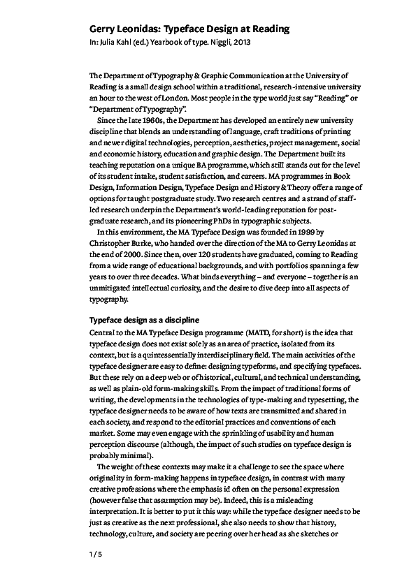 (PDF) Reading typeface design