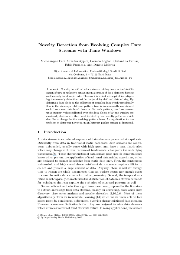 (PDF) Novelty Detection from Evolving Complex Data Streams with Time ...