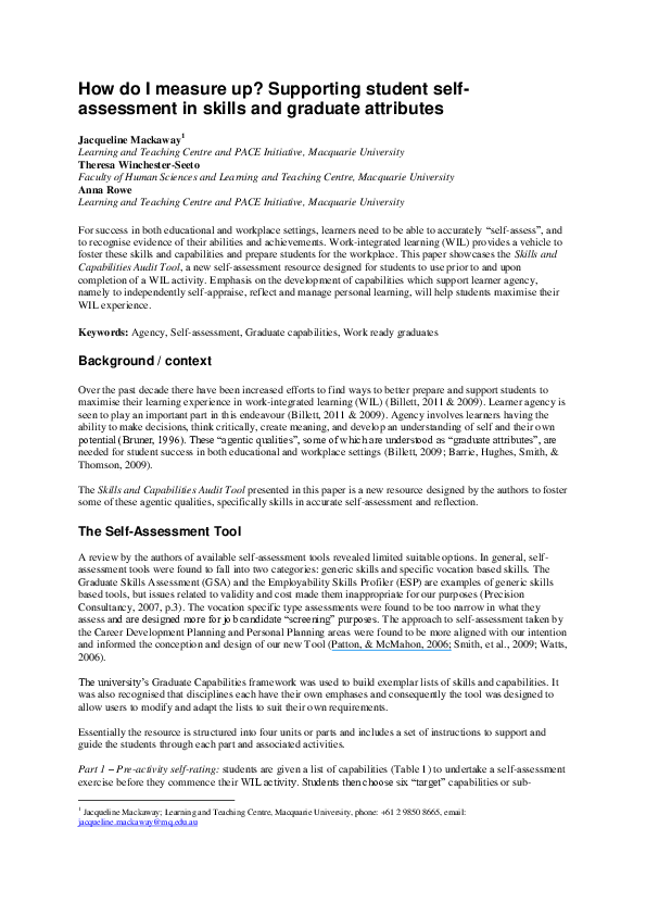 List of student attributes picture