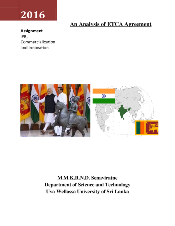 (PDF) An Analysis of ETCA Agreement Niroshan Senavirathne Academia.edu