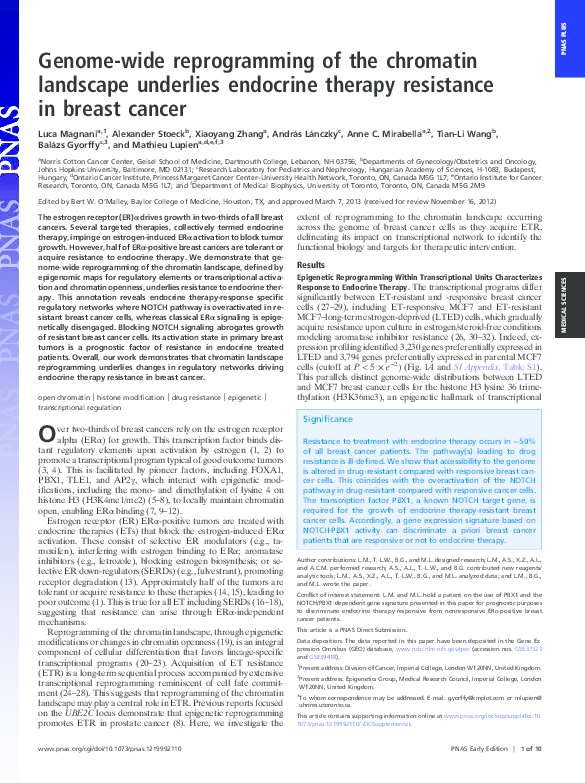 (PDF) Genome-wide reprogramming of the chromatin landscape underlies ...