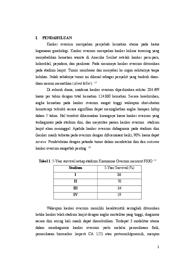 Doc Deteksi Dini Ca Ovarium Fathurrahman Muiz Academia Edu