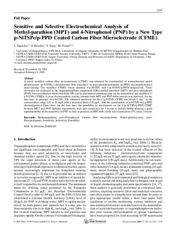 PDF) Sensitive and Selective Electrochemical Analysis of