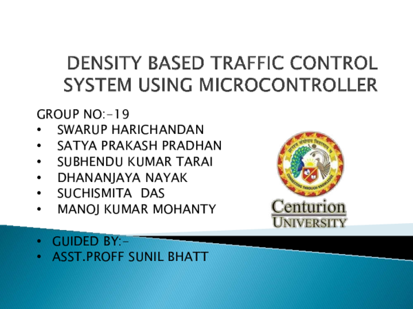 (PDF) Density based traffic control system using microcontroller