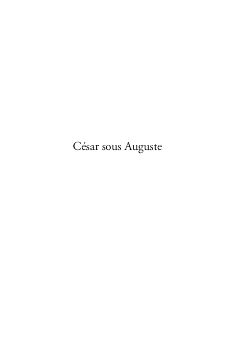 (PDF) Le modèle de César dans les spectacles d’Auguste.