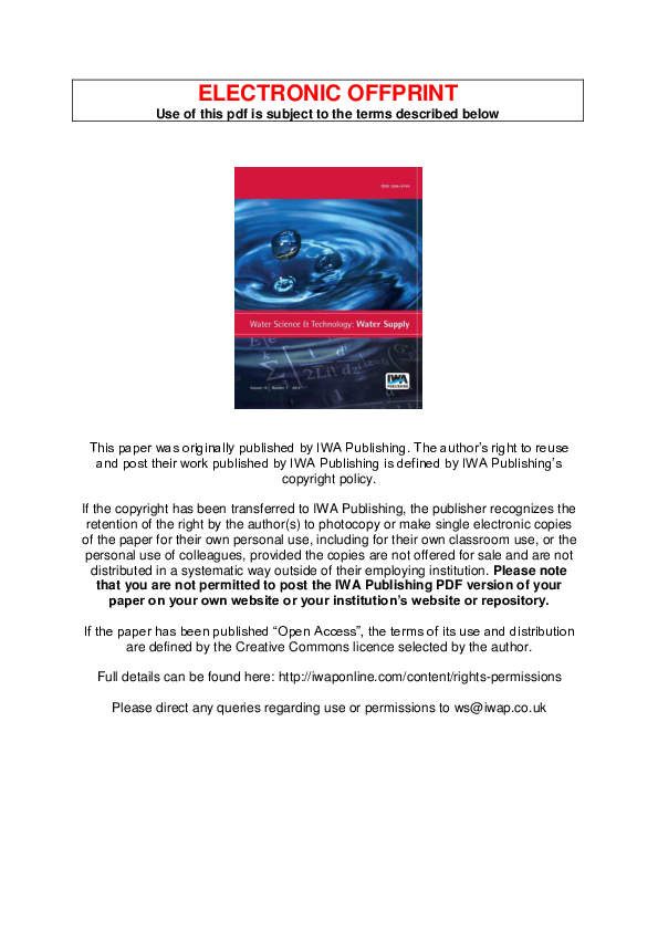 (PDF) Optimization of total trihalomethanes’ (TTHMs) and their ...