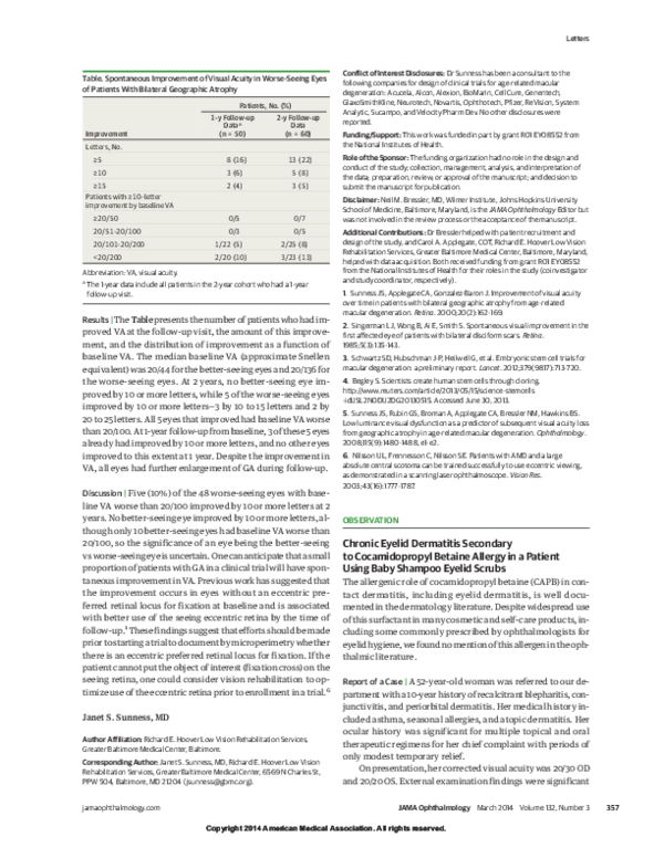 (PDF) Chronic eyelid dermatitis secondary to cocamidopropyl betaine