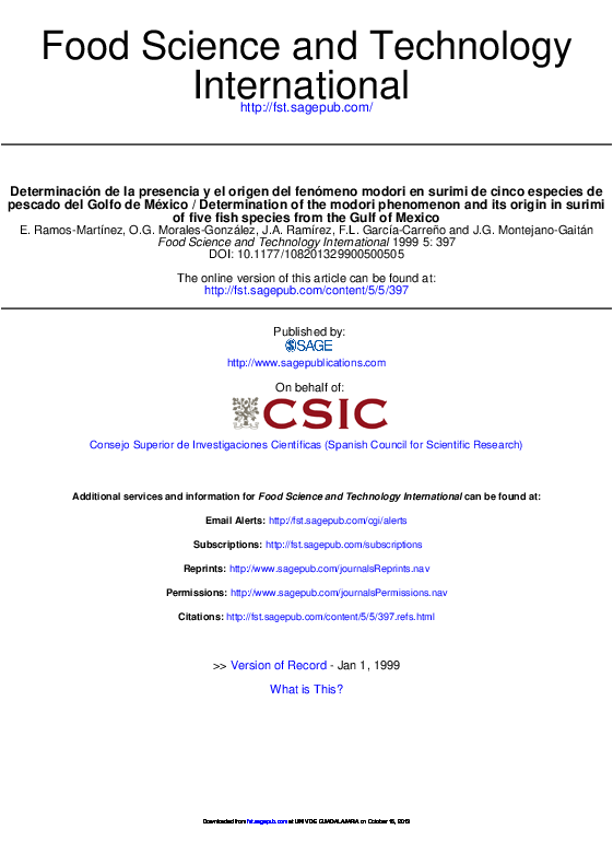 (PDF) Determinacion de la presencia y el origen del fenomeno modori en