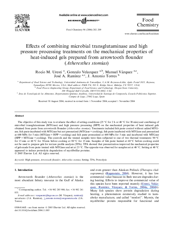 (PDF) Effects of combining microbial transglutaminase and high pressure ...